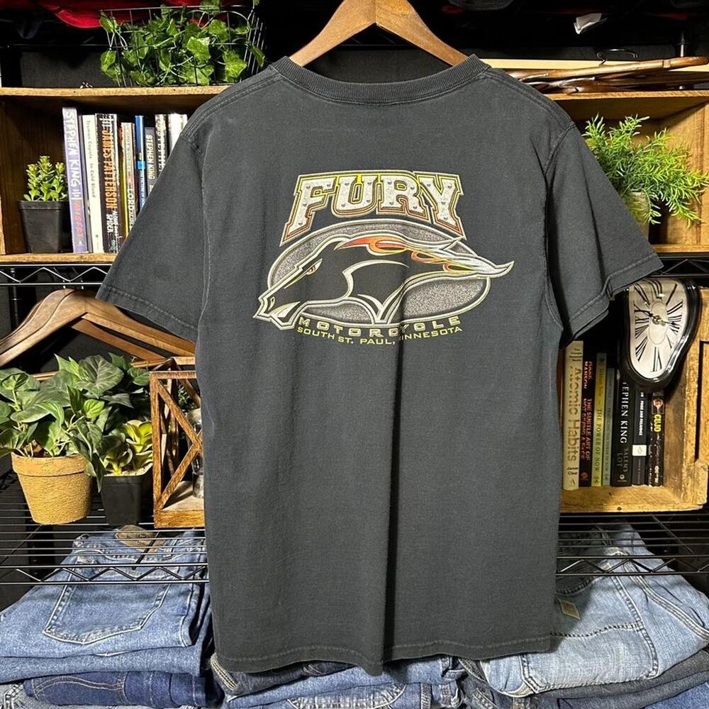 Vintage 2000s Big Dog Motorcycles Biker Tee Mens Large Skater Style Black Shirt